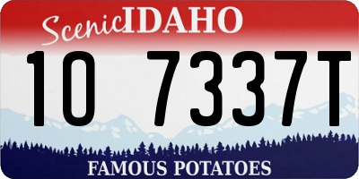 ID license plate 1O7337T