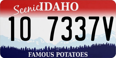 ID license plate 1O7337V