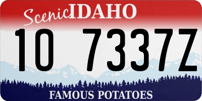 ID license plate 1O7337Z