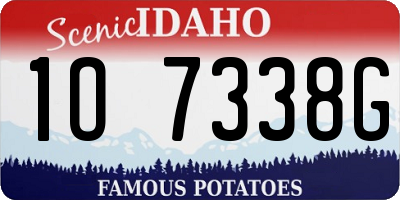 ID license plate 1O7338G