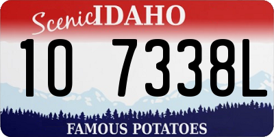 ID license plate 1O7338L