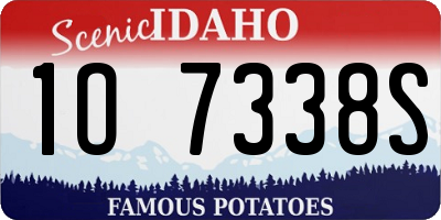 ID license plate 1O7338S