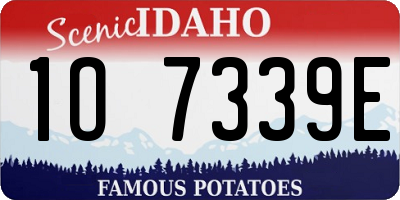 ID license plate 1O7339E