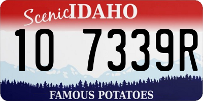 ID license plate 1O7339R