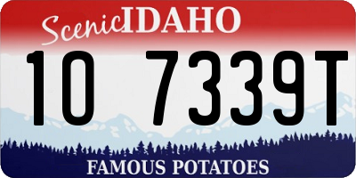 ID license plate 1O7339T