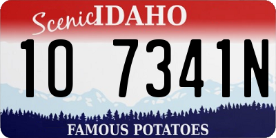 ID license plate 1O7341N