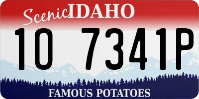 ID license plate 1O7341P