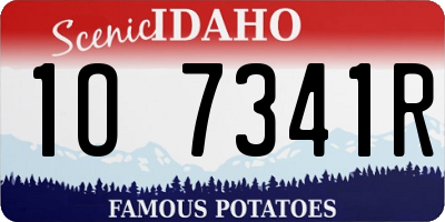 ID license plate 1O7341R
