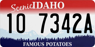 ID license plate 1O7342A