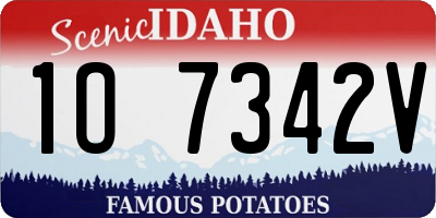 ID license plate 1O7342V