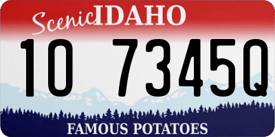 ID license plate 1O7345Q