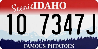 ID license plate 1O7347J