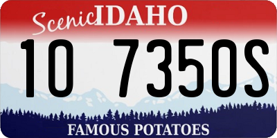 ID license plate 1O7350S
