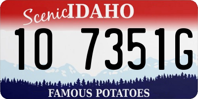 ID license plate 1O7351G