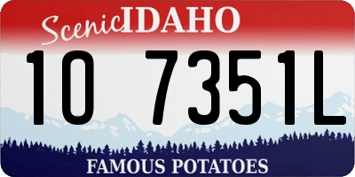 ID license plate 1O7351L