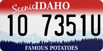 ID license plate 1O7351U