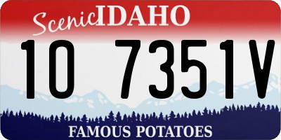 ID license plate 1O7351V