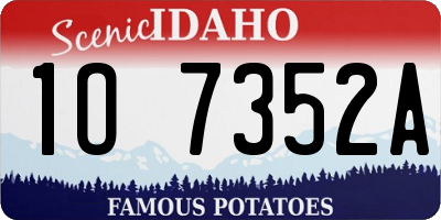 ID license plate 1O7352A