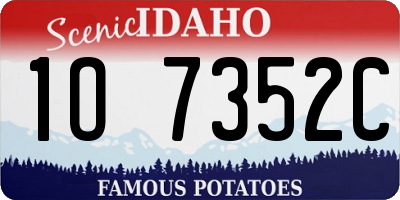 ID license plate 1O7352C