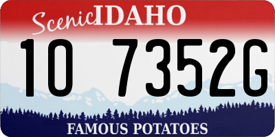 ID license plate 1O7352G