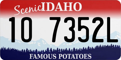 ID license plate 1O7352L