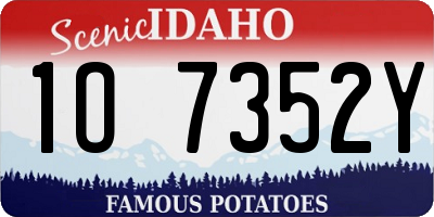 ID license plate 1O7352Y