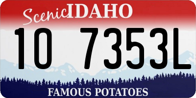 ID license plate 1O7353L