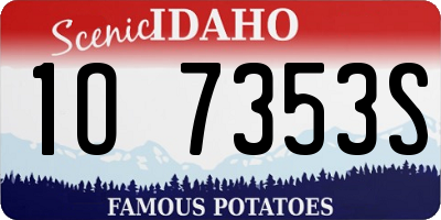 ID license plate 1O7353S