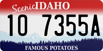 ID license plate 1O7355A