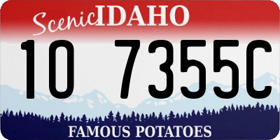 ID license plate 1O7355C