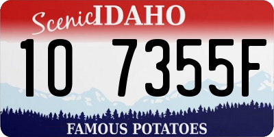 ID license plate 1O7355F