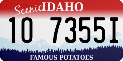 ID license plate 1O7355I