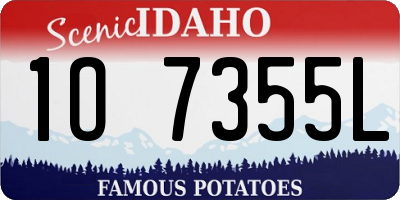 ID license plate 1O7355L