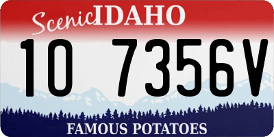 ID license plate 1O7356V