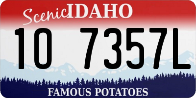 ID license plate 1O7357L