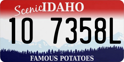 ID license plate 1O7358L