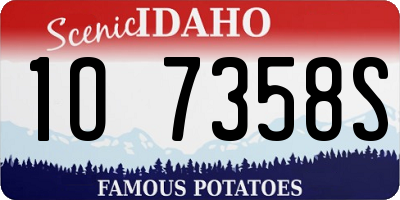 ID license plate 1O7358S