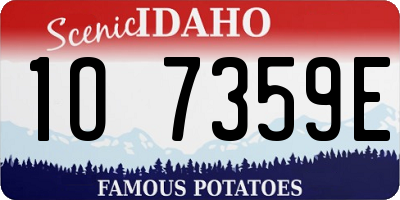 ID license plate 1O7359E