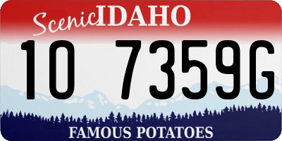 ID license plate 1O7359G