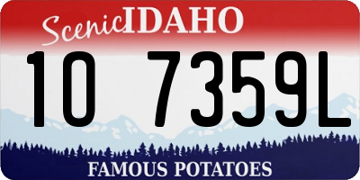 ID license plate 1O7359L