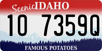 ID license plate 1O7359Q
