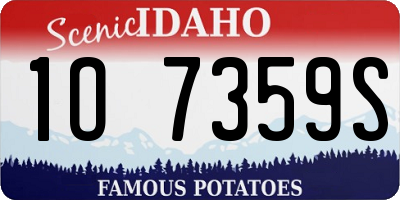 ID license plate 1O7359S