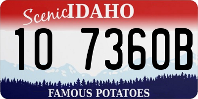 ID license plate 1O7360B