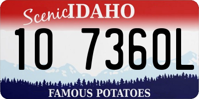 ID license plate 1O7360L