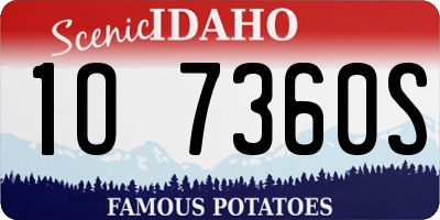 ID license plate 1O7360S