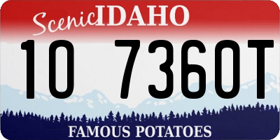 ID license plate 1O7360T