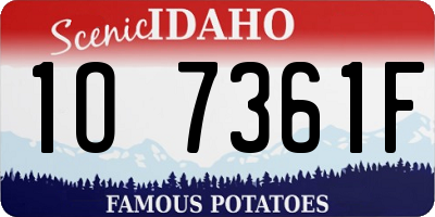 ID license plate 1O7361F