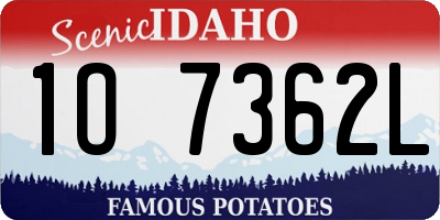 ID license plate 1O7362L