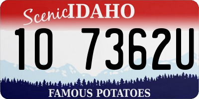 ID license plate 1O7362U