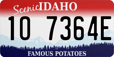 ID license plate 1O7364E